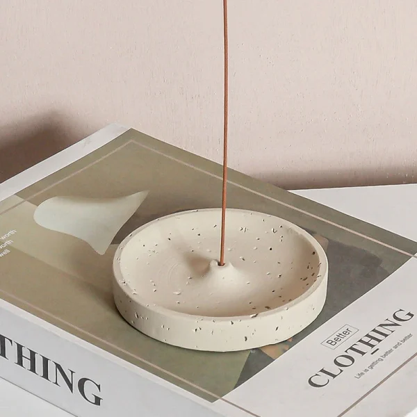 Cement Wabi-Sabi Incense Candle Holder